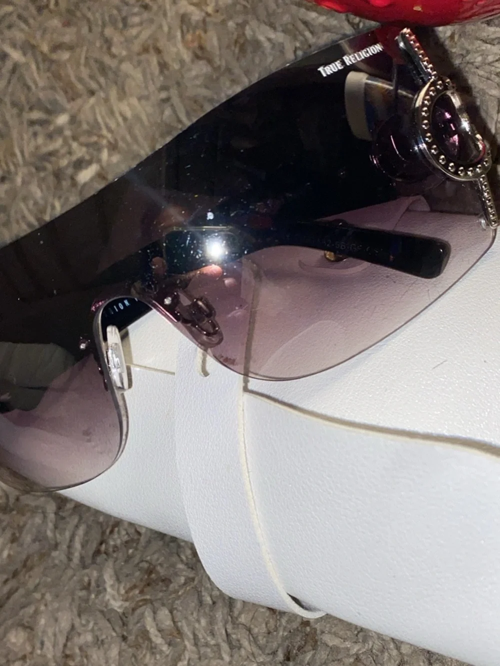 Women's Gradient Purple Rimless Sunglasses